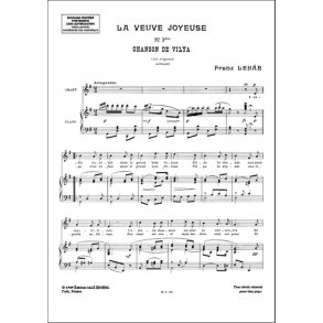 Chanson De Vilya : Pour Chant & Piano